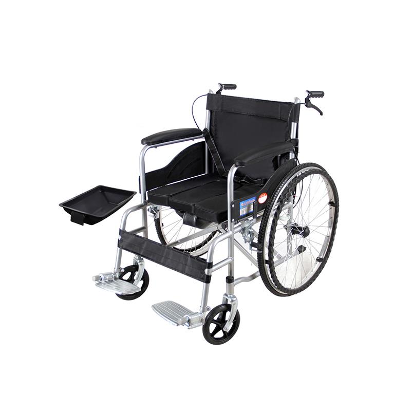 三三八老人轮椅折叠轻便带坐便器老年人残疾人轮椅车