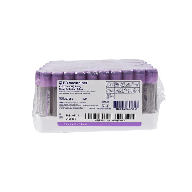 BD血常规管 紫色头盖 EDTA管 367856 采血量3ml