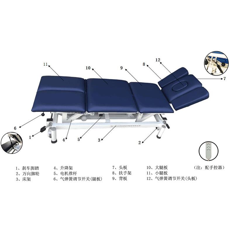 常州金誉多体位康复床JY-XLC-D/DW-7型（七段位床、电动升降可折叠）